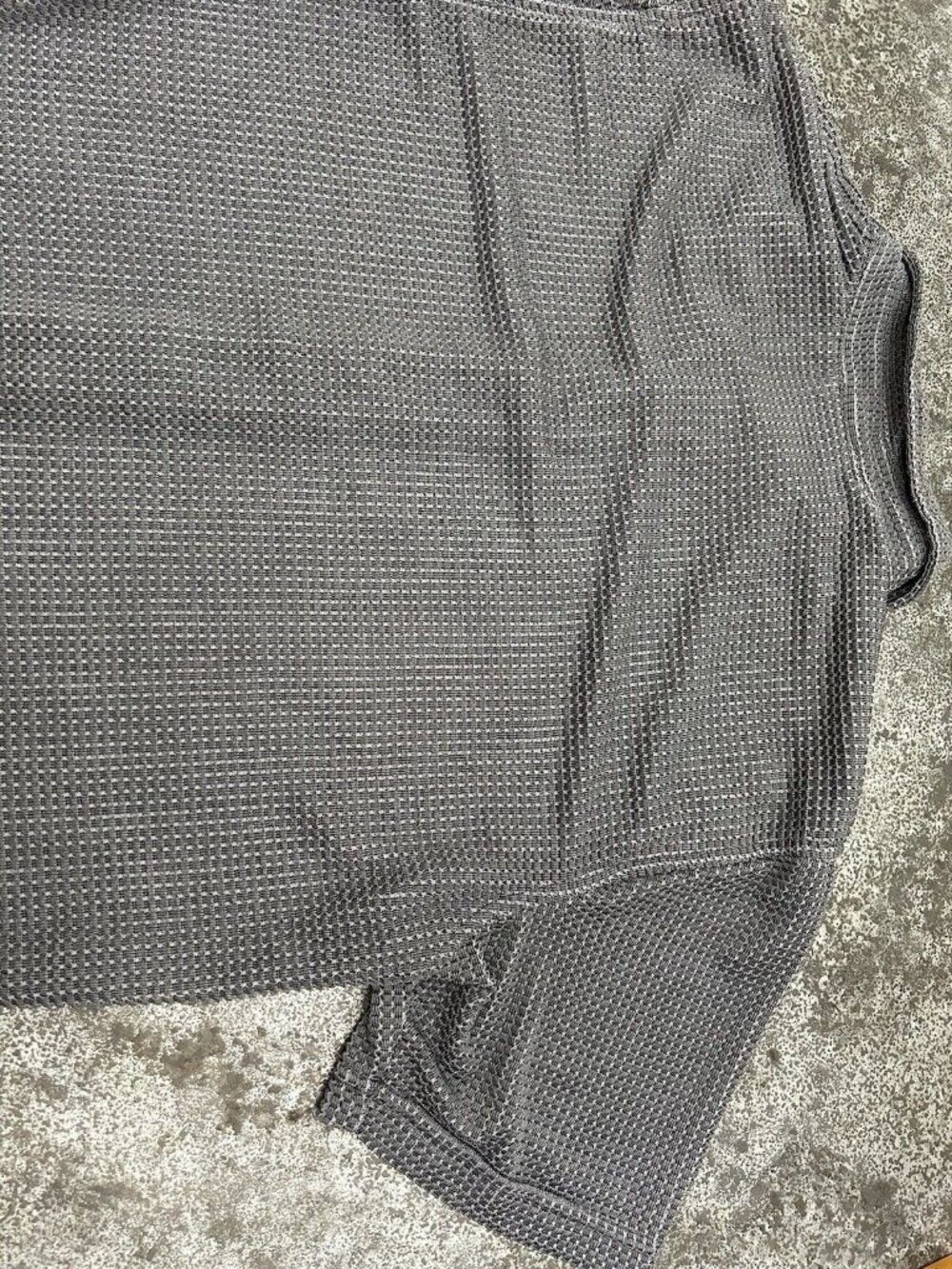 Vintage Positano Mens Disco Party Shirt Mesh Textured Size M Grey Open Collar - Picture 10 of 14